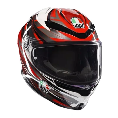 Afbeelding van AGV K6 S Reeval Helm, grijs wit rood, afmeting XL voor man