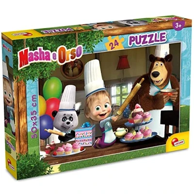Afbeelding van Lisciani Giochi 86078 Masha Puzzle Plus 24, Alle Impariamo! Puzzel voor kinderen,