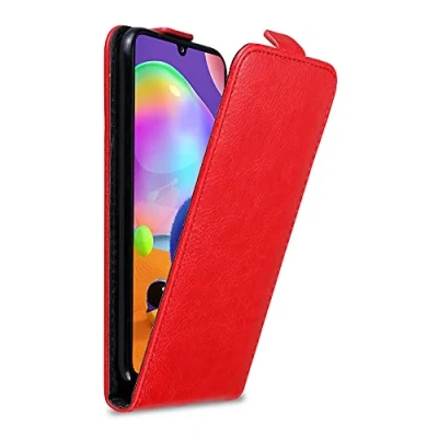 Afbeelding van Cadorabo Hoesje geschikt voor Samsung Galaxy A31 in APPEL ROOD Beschermhoes flip design Case Cover met magnetische sluiting