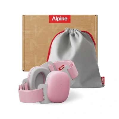 Afbeelding van Alpine Muffy Baby Oorkappen Nieuwe &amp; Verbeterde Gehoorbescherming voor Baby’s en Peuters tot 4 jaar Veilig Rustgevend Ideaal Reizen CE Gecertificeerd Roze