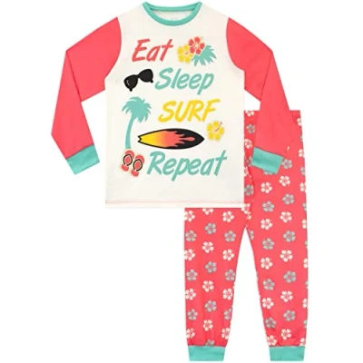 Afbeelding van Harry Bear Meisjes Pyjama&#039;s Surfer Roze 140