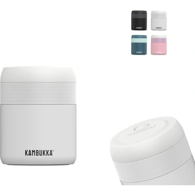 Afbeelding van Kambukka Bora Lunchbox 600 ml Voedselcontainer houdt 9 uur warm &amp; 100 % Lekvrij Chalk White