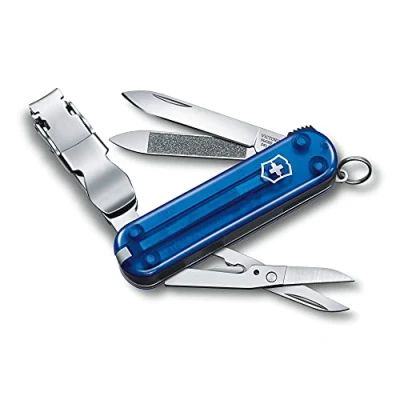 Afbeelding van Victorinox NailClip 580 Nagelknipser (8 Funktionen, Nagelfeile mit Nagelreiniger, Schere, Pinzette) blau transparent