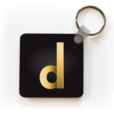 Afbeelding van Sleutelhanger Uitdeelcadeautjes Een illustratie van de kleine letter D Plastic