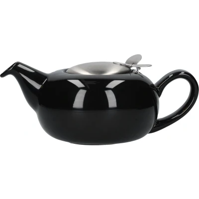 Afbeelding van Theepot Pebble 900 ml Keramiek/RVS Zwart