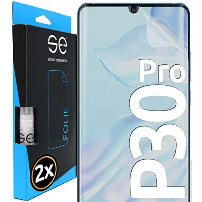 Afbeelding van 3D Screenprotector voor Huawei P30 Pro [2 stuks smart engineered] Matte, volledig dekkende ontspiegelde beschermfolie, vriendelijk beschermhoesjes, Geen glas maar TPU folie