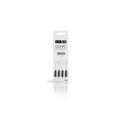 Afbeelding van COPIC Multiliner Set Grijs, 4 pennen in 2 verschillende kleuren en lijndikten, tekenpennen met water alcoholbestendige pigmentinkt, voor schetsen, illustraties