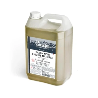 Afbeelding van La Corvette Vloeibare Zwarte Zeep 5L Zonder Parfum Met Olijfolie ECOCERT Gecertificeerd Allesreiniger &amp; Ontvetter Navulverpakking Natuurlijke Reiniging