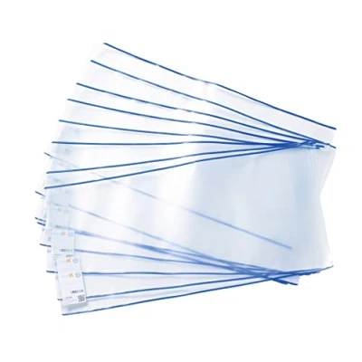 Afbeelding van Herma boekomslag Classic, afmeting 190 x 380 mm, kunststof transparant, blauwe rand, normaal lang, 1 voor schoolboeken 10 stuks. 33 54 cm transparant