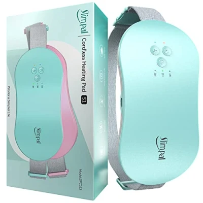 Afbeelding van Slimpal Menstruatie Verwarming Pad Voor Krampen, Draadloze Elektrische Belt, Periode Warmtepad, Oplaadbare Draagbaar Warmtekussen, Verwarmingsgordel Geschenken Vrouwen Cyaan