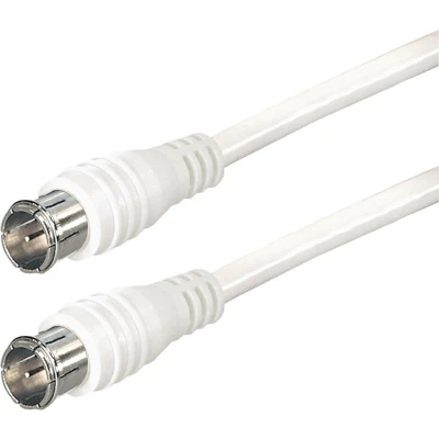 Afbeelding van F quick (m) coaxkabel / recht wit 5 meter