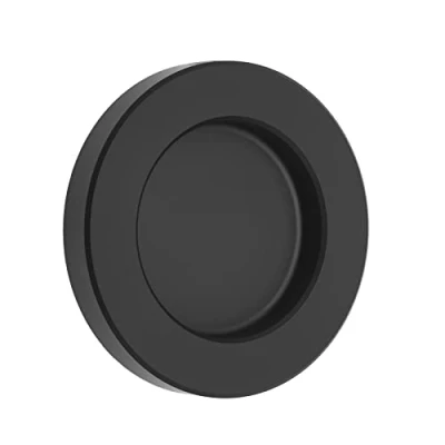 Afbeelding van Schuifdeurgreep TEYO zwart geanodiseerd Ø 70 x 10 mm zelfklevend (3M VHB) Meubelgreep inox schaalgreep voor glasdeuren &amp; kamerdeuren Handgreepschaal om op te kleven Glasdeurgreep van SOTECH