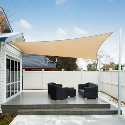 Afbeelding van AXT SHADE Schaduwzeil 2x3m Rechthoek Waterdicht 95% UV Bestending voor Buiten Luifel Balkon Tuin Zand