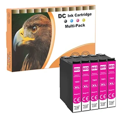 Afbeelding van D&amp;C 5x Magenta inktcartridges compatibel met Epson 603 XL voor Expression Home XP 2100 2105 3100 3105 4105 4155 Workforce WF 2810DWF 2830DWF 2835DWF 2850DWF