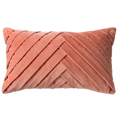 Afbeelding van Dutch Decor FEMM Sierkussen 30x50 cm velvet effen kleur Muted Clay roze