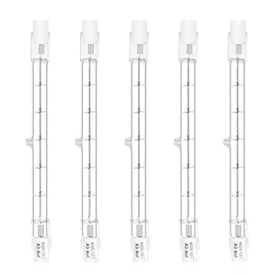 Afbeelding van Bonlux 500W R7s buis 118mm halogeen dimbaar warm wit 2800K lineaire gloeilamp 11000lm AC 200 240V voor huisverlichting, werk, veiligheid, staande lamp enz (5 stuks)