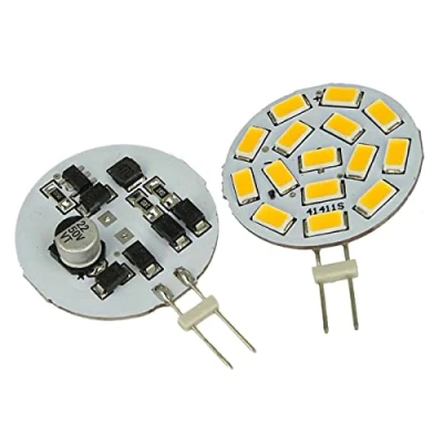 Afbeelding van LEDLUX 2 stuks LED lampen G4 Dubbele stekker DC AC 12V 24V 3.5W 350 Lumen Warm wit 15 SMD 5630 10V 30V [Energie efficiëntieklasse A] (3000K)