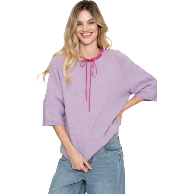 Afbeelding van Geisha Trui Effen Loose Fit Lila 3XL