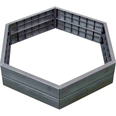 Afbeelding van Garantia Ergo 645100 verhoogde plantenbak hout (afmetingen l x b h 110 95 25 cm, oppervlak houtstructuur, ook als compostbak te gebruiken, bloembed / kruidenbed, naar wens uitbreidbaar)