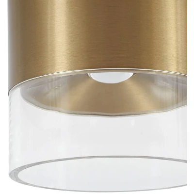 Afbeelding van Lindby LED plafondlamp 1licht Aluminium, acryl H: 9.2 cm goud, transparant Inclusief lichtbron