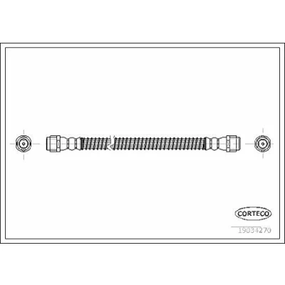 Afbeelding van CORTECO 19034270 Remslang Achteras 422mm VOLKSWAGEN: Touareg I