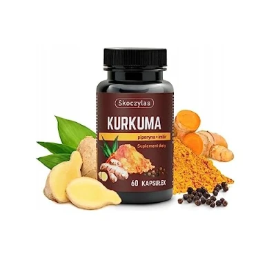 Afbeelding van Skoczylas kurkuma piperine gember capsule van plantaardige oorsprong veganistisch vegetarisch 1 2 keer per dag 60 capsules voor vrouwen mannen