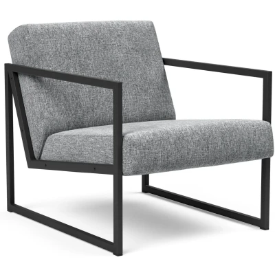 Afbeelding van Innovation Living Vikko Graniet Grijs Loungestoel met Armleuning