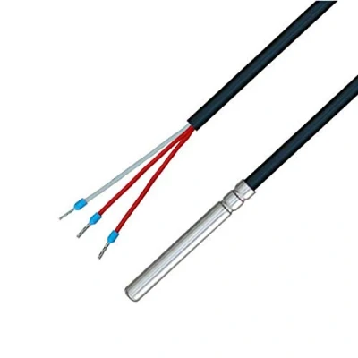 Afbeelding van iOVEO 035HP01301 PT100 3 draads temperatuursensor/temperatuursonde met pvc leiding tot 105 C