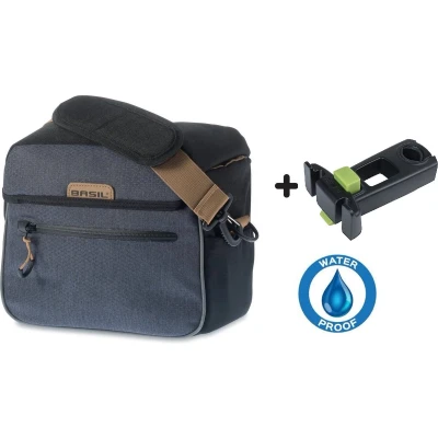 Afbeelding van Basil Miles Waterdichte Stuurtas zwart 6 Liter incl. Ahead Stemholder KF ahead/ stuurpenhouder