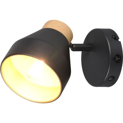 Afbeelding van Trio Design wandlamp Valentin zwart R81921732