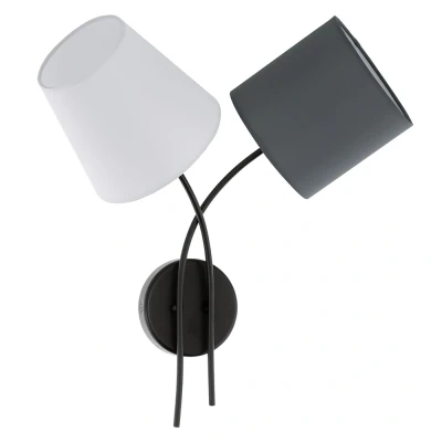 Afbeelding van EGLO wandlamp ALMEIDA zwart / l 42 x h 45,5 b 19cm van stof