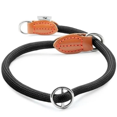 Afbeelding van FREUDENTIER® Zugstop halsband voor honden, retriever halsband, hondenhalsband, trekstop kleine, middelgrote en grote honden (zwart, M)