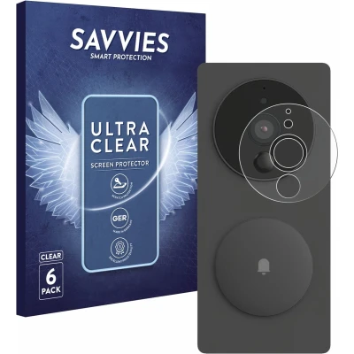 Afbeelding van Savvies (6 Stuks) Schermbeschermer voor Aqara SVD KIT1 (Slimme videodeurbel G4) Screen Protector Ultra Transparant