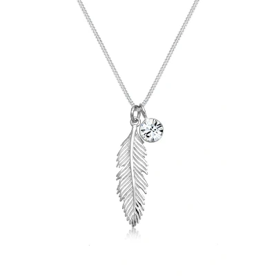 Afbeelding van Elli Feather Ketting, Dames, Maat: 55, Weiss