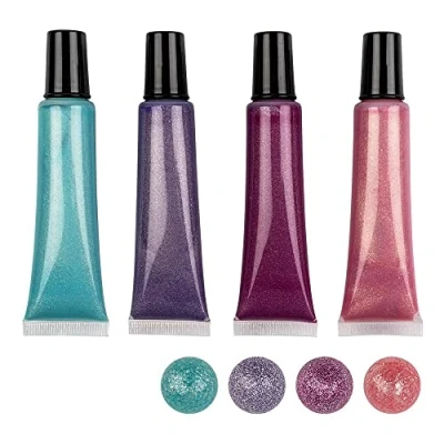 Afbeelding van Ideen mit Herz Parelstiftset metallic, 4 pennen à 25 ml, parellook voor papier, textiel, (roze, lila, mint)