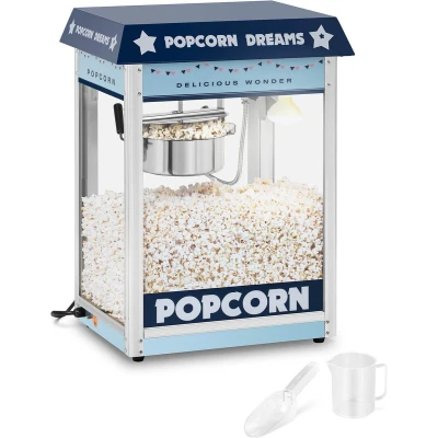 Afbeelding van Royal Catering Popcorn Machine blauw
