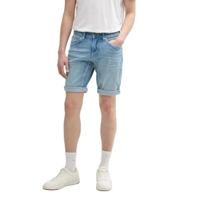 Afbeelding van TOM TAILOR Heren bermuda jeans shorts, 10118 Used Light Stone Blue Denim, 38