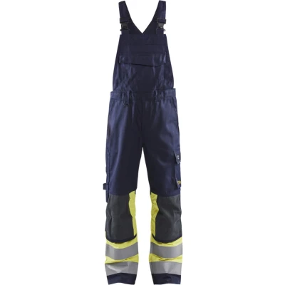 Afbeelding van Blaklader Multinorm bretelbroek Klasse 1 2607 1514 Marine/High Vis Geel