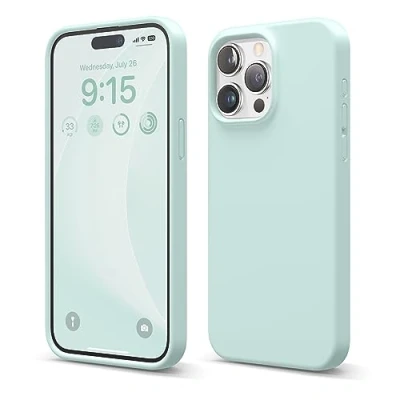 Afbeelding van elago Liquid siliconen hoes, compatibel met iPhone 15 Pro Max, premium siliconen, volledige bescherming [4 laagse schokbestendige structuur], zachte microvezelvoering