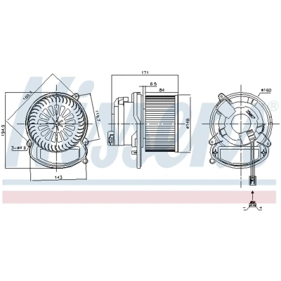 Afbeelding van Nissens Kachelventilator 87504