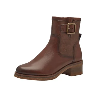 Afbeelding van Marco Tozzi Enkelkaarsjes, Dames, Maat: 37, Cognac Schoenen