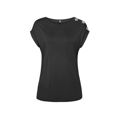 Afbeelding van Buffalo Tshirt print, Dames, Maat: 40/42, Schwarz