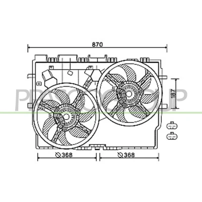 Afbeelding van Koelventilatorwiel PRASCO FT930F001