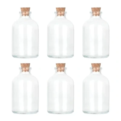 Afbeelding van Magic Season Dekorative Runde Glasflaschen mit Korkverschluss (6 Stück / 50 ml)