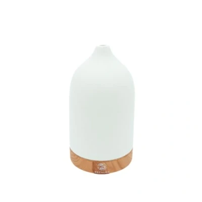 Afbeelding van Recalma Witte Aroma Diffuser Keramiek Luchtbevochtiger Aromatherapie Sfeervolle Geurverspreider Geschikt voor Etherische Olie
