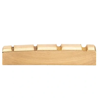 Afbeelding van Musiclily Basic Messing Topkam 4 snarige Basgitaar Nut voor Precision/Jazz Bass 38x6x9mm