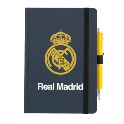Afbeelding van Grupo Erik Real Madrid Notitieboek A5 &amp; Projector Pen Notitieboeken A5, Notitieblokken Schetsboek Blank Notebook, Plain Notebook Voetbalgeschenken