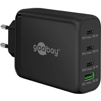 Afbeelding van Opladen met maximaal 100W kan de USB C PD snellader Multiport zwart