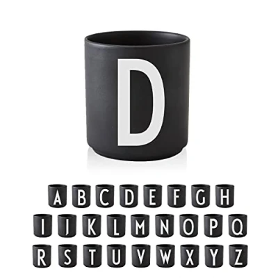 Afbeelding van Design Letters Beker Zwart D