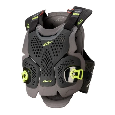 Afbeelding van Alpinestars 2024 A4 Max Roost Guard Zwart / Antraciet Fluor Geel maat XL/XXL